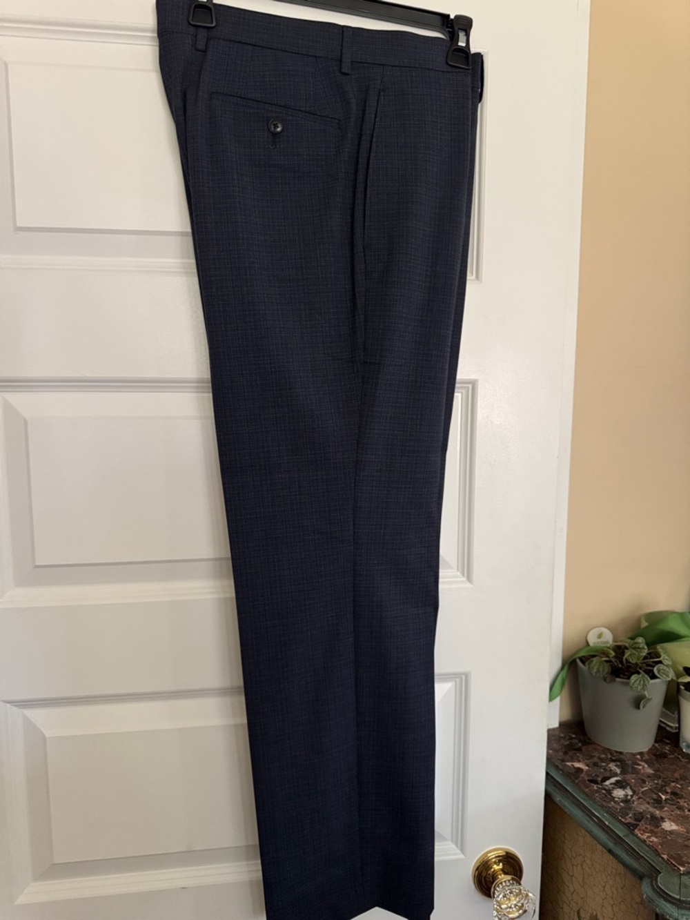 Michael Kors Men's Dark Navy Textured Dress Pants - Picture 3 of 5